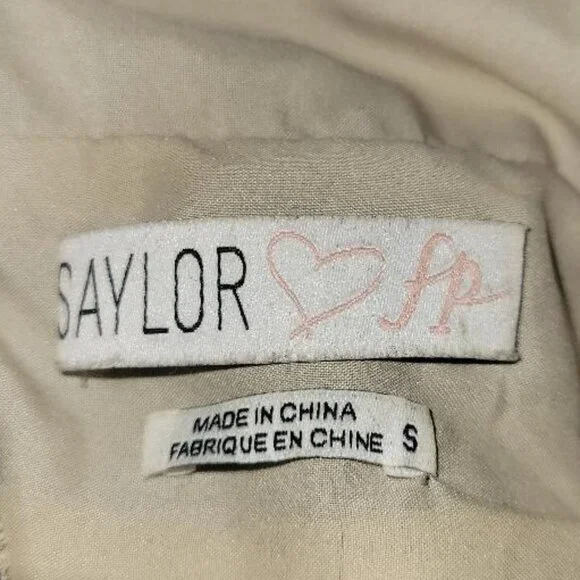 Gorgeous Saylor Velvet Black/Beige Above the Knee Mini Dress - Size Small - Picture 8 of 9